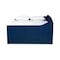Baxton Studio Lennon Modern and Contemporary Navy Blue Velvet Fabric Full Size Daybed with Trundle 186-11467-Zoro - alternate 6